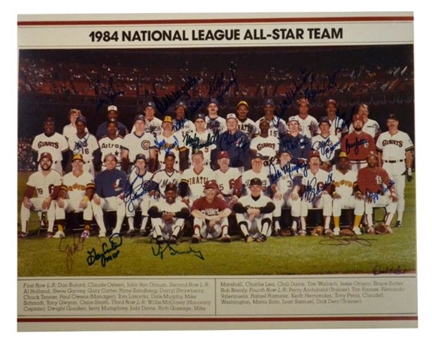 1984 National League All-Star Team Signed 16x20 Poster w/ 23 Signatures